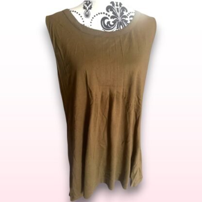 Army Green Loose Vest Top - Size L