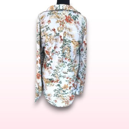 Floral Bird Print Long Sleeve Shirt - UK 12 - Image 2