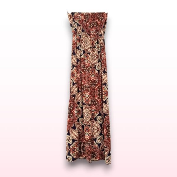 Bandeau Strapless Boho Dress - UK 14