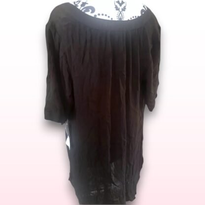Black Button up Shirt Dress - Size UK 12 - Image 2