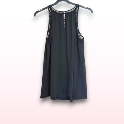Black Crochet Lace Sleeveless Top – Size Medium - Image 3