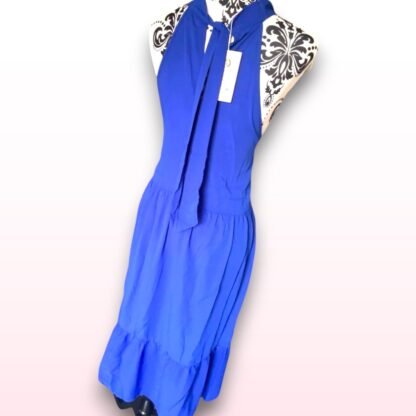 Blue Plus Size Halter Dress - Size 4XL - Image 3