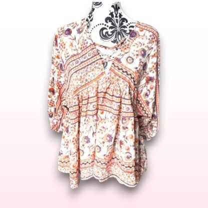 Boho Printed Lightweight Top - Various Sizes
