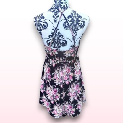 Floral Racer Back A-Line Mini Dress - Size L - Image 2