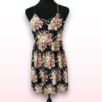 Floral Strappy Mini Dress – UK Medium