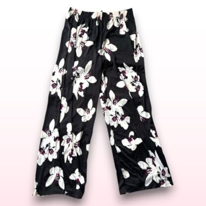 Floral Wide-Leg Palazzo Trousers - One Size - Image 2