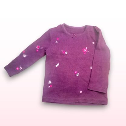 Girls Floral Long Sleve Top - 9-12m
