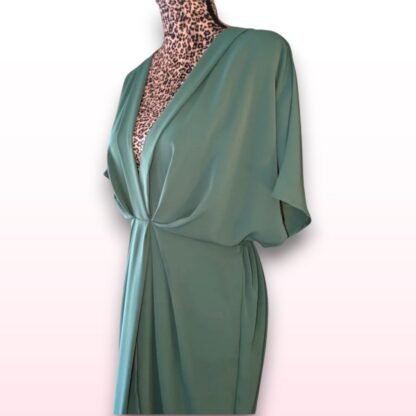 Green Wrap Maxi Dress - Size M - Image 3