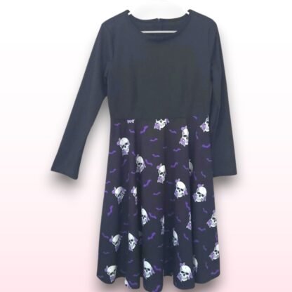 Long Sleeve Skull Dress - Size M - Image 2