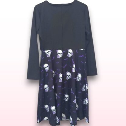 Long Sleeve Skull Dress - Size M - Image 3