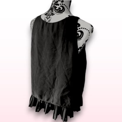 Layered Sleeveless Black Blouse - UK 12 - Image 2