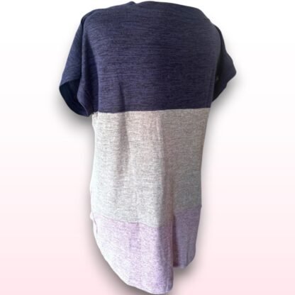 Navy Grey Colour Block T-Shirt - Size M - Image 3