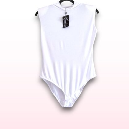 Sleeveless Bodysuit with Shoulder Pads – UK 16