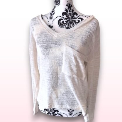 White Lightweight Summer Jumper - Sizes S-L - Image 2