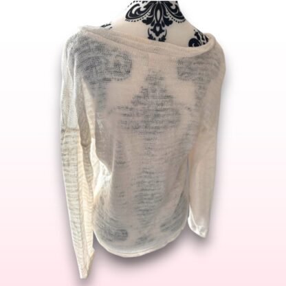 White Lightweight Summer Jumper - Sizes S-L - Image 3