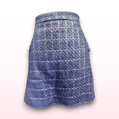 Tweed Plaid Skirt - UK 14