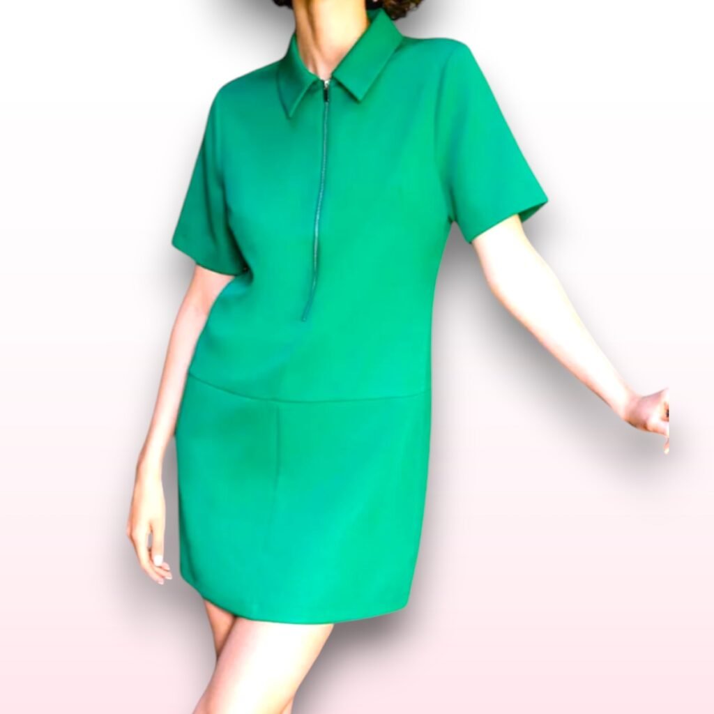 Zip Up Collared Dress - UK 16
