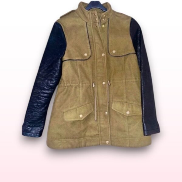 Army Green Military Coat - UK 12