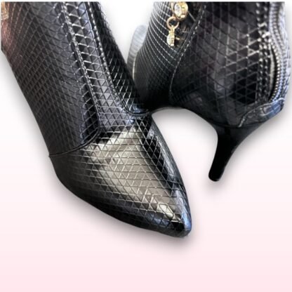 Black Stiletto Ankle Boots - Size 6 - Image 2