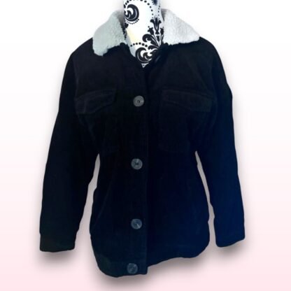Corduroy Button Up Coat - UK 10
