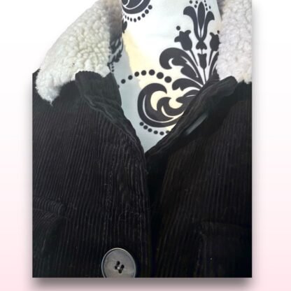 Corduroy Button Up Coat - UK 10 - Image 2