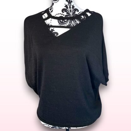Glittery 3/4 Length Jumper Top - Size S