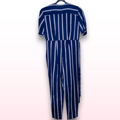 Petite Navy and White Stripe Jumpsuit - UK 12 - Image 2