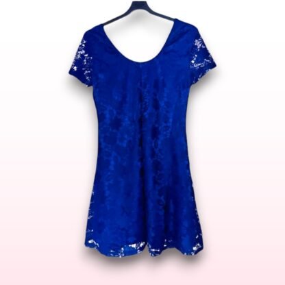 Royal Blue Lace Skater Dress - UK 12 - Image 3