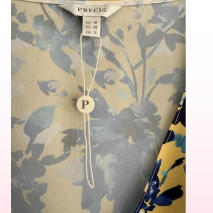 Sleeveless Floral Crossover Blouse – Size 16 - Image 3
