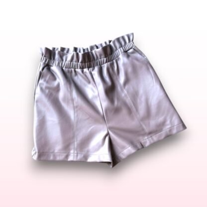 Faux Leather Slate Shorts – Size 14