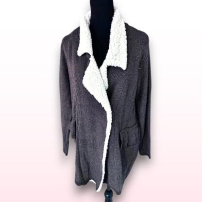 Fleece Lined Tweed Style Jacket - UK 10-12