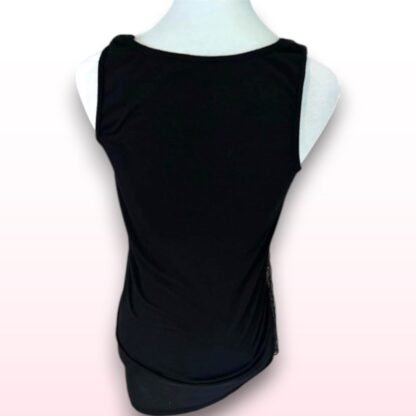 Black & Gold Floral Lace Sleeveless Top – UK 10 - Image 2