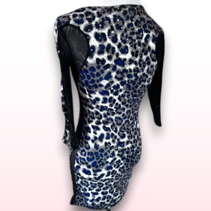 Leopard Print Sparkly Bodycon Dress - Size M - Image 2