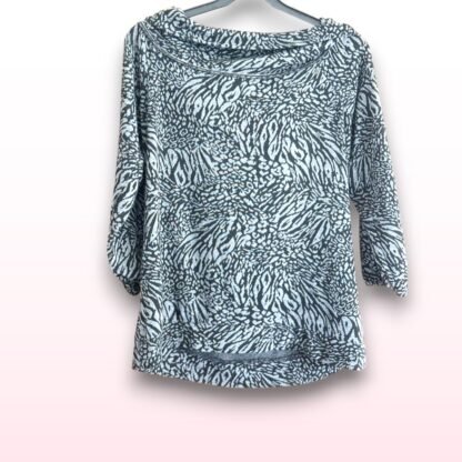 Animal Print Cowl Neck Top – Size 16 - Image 2