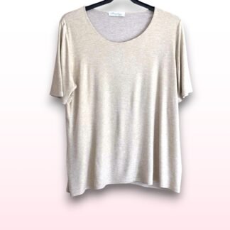 Beige Soft Jersey T-Shirt – Size 20