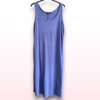 Blue Cotton Maxi Vest Dress – Size 22