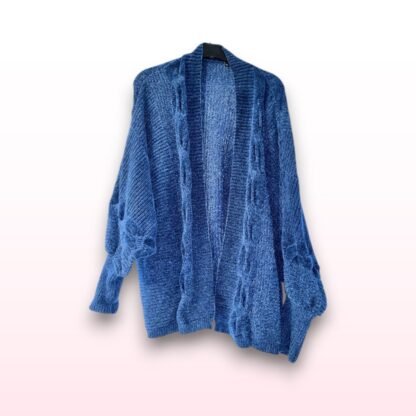 Blue Knitted Cardigan - XL