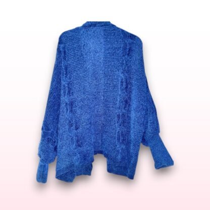 Blue Knitted Cardigan - XL - Image 2