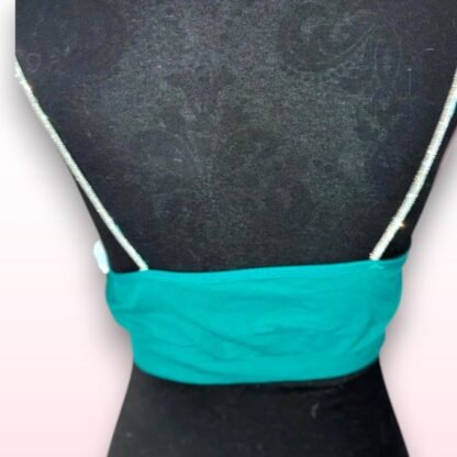 Green Ribbed Crop Top - Size L - Image 2