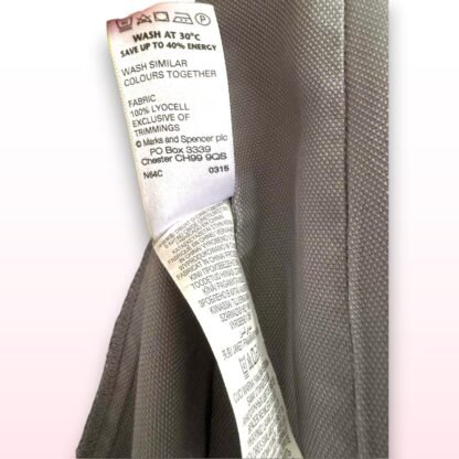 Grey Collarless Open Front Blazer – Size 16 - Image 3