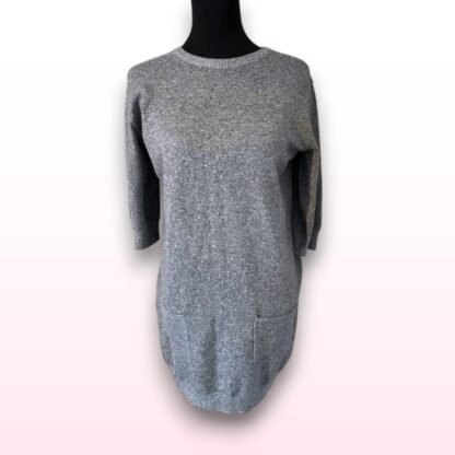 Long Grey Soft Jumper - Size M