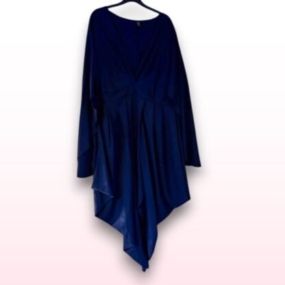 Navy Draped Flowy Dress – 1XL