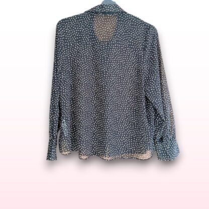 Patterned Tie Neck Blouse – UK 14 - Image 2