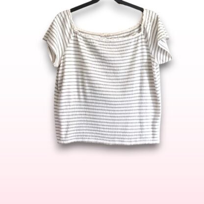 Striped Off-Shoulder T-Shirt – Size 14