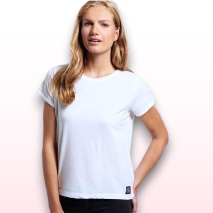 White Lace Back T-Shirt – Size Medium - Image 2