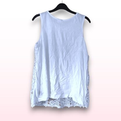 White Lace Vest Top - Size M - Image 2