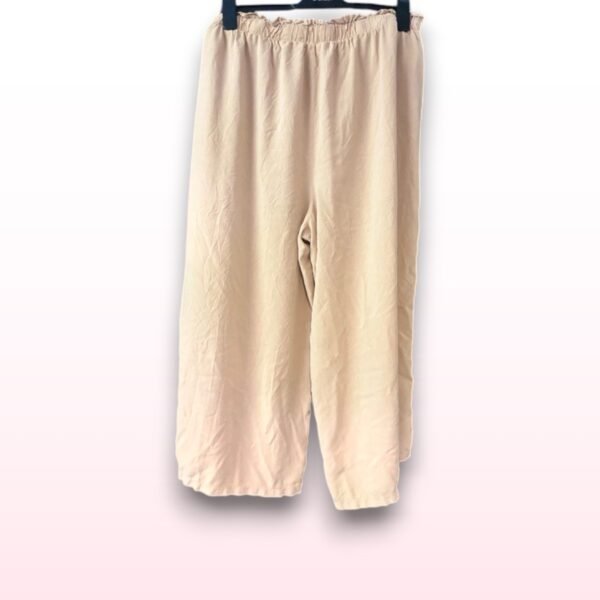 Beige Cropped Trousers - UK 18 - Image 2