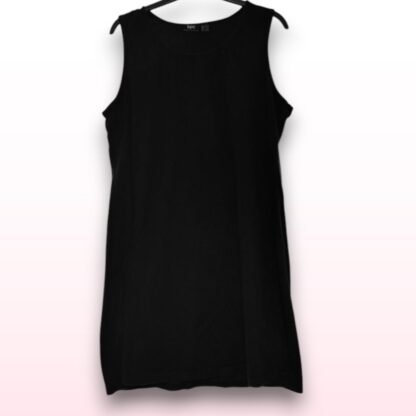 Black Cotton Sleeveless Dress - Size L
