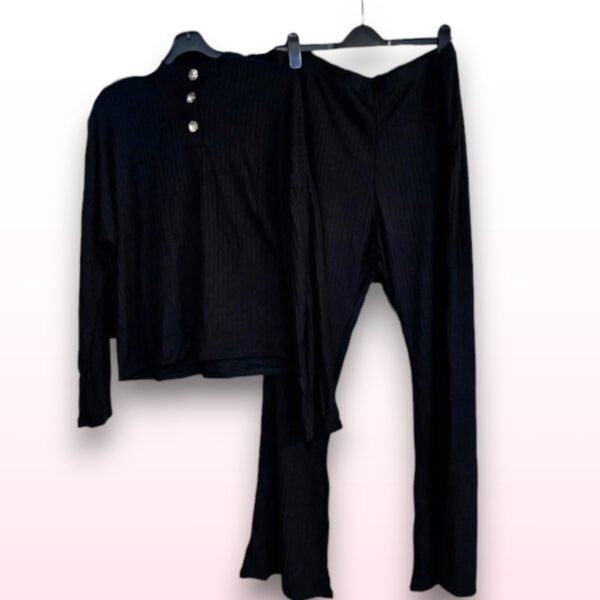 Black Plus Size Top & Trouser Set - UK 24-26 - Image 3