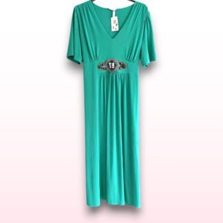 Green Embellished Occasion Maxi Dress – Size 22